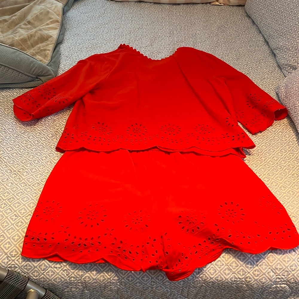 Red set from Loft (shorts and top)